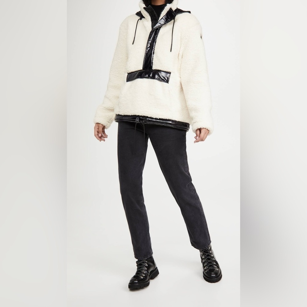 Moose Knuckles Avonhurst Sherpa Pullover Ivory Black - Picture 3 of 4